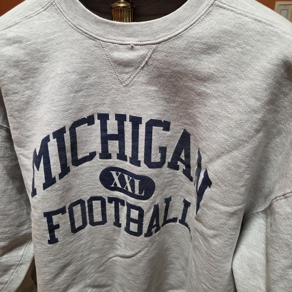 90s Vintage Russell Athletic Michigan Wolverines Football Crewneck Sweatshirt XL - Picture 3 of 5